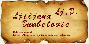 Ljiljana Dumbelović vizit kartica